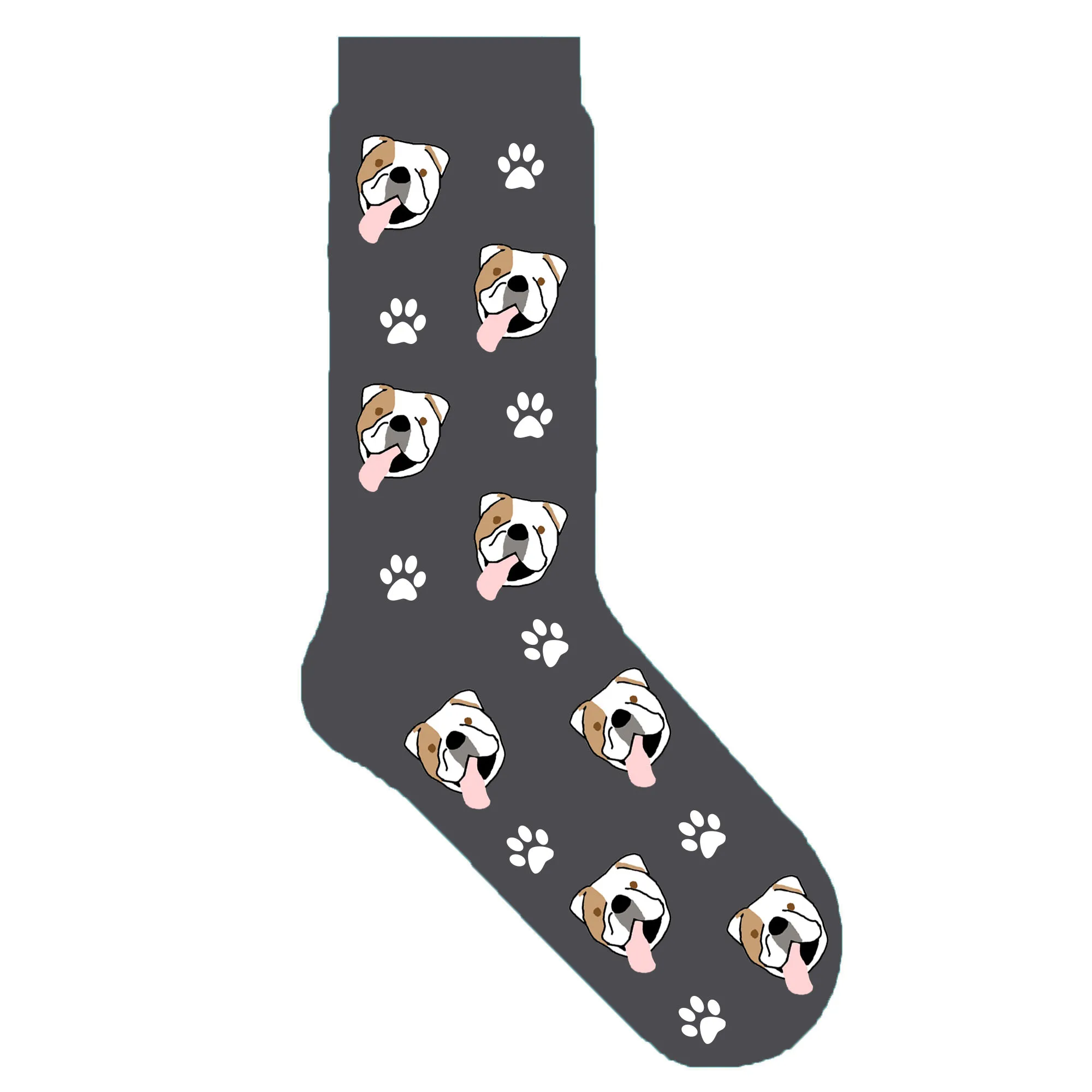 Bulldog paw sock Забавная собака породы бульдог, подарок, Веселые носки с бульдогом, оригинальная собака, тема, подарок для мамы, папы, 50 пара/лот, унисекс, ЕС, 38-44/ЕС, 35-39 - Цвет: Bulldog paw sock