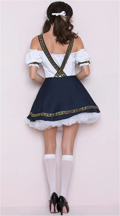 

Halloween German Oktoberfest Bavaria National Performance Dress Bar Beer Sister Maid Skirt Costume