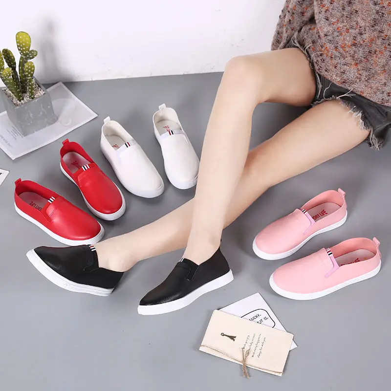 Туфли женские кожаные на шнуровке повседневная обувь плоской подошве белые