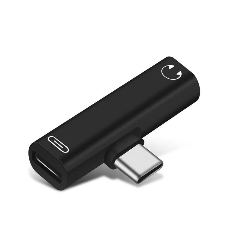 2 в 1 Чери с разъемом подачи внешнего сигнала Aux наушников аудио конвертер типа C до