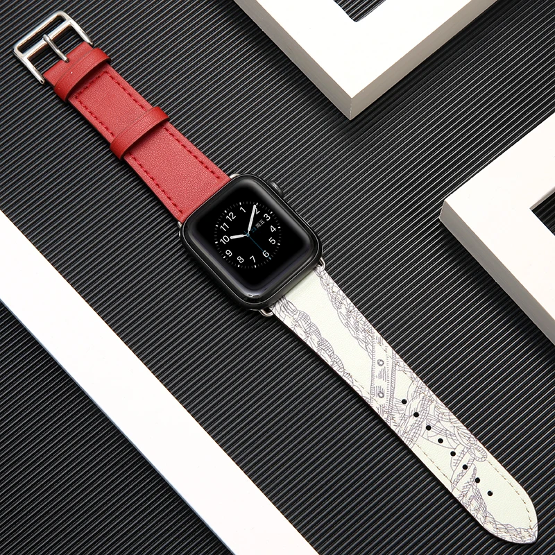Кожаный ремешок для Apple watch 4, 5, 44 мм, 40 мм, браслет correa iwatch Series 3, 2, 1, 42 мм, 38 мм, ручная работа из телячьей кожи
