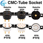 Трубчатый разъем CMC PTFE 4PIN 8PIN 9PIN позолоченные латунные штифты Bakelite U4A K8A B9A гнезда вакуумных трубок аудио DIY Крепление Шасси * 1