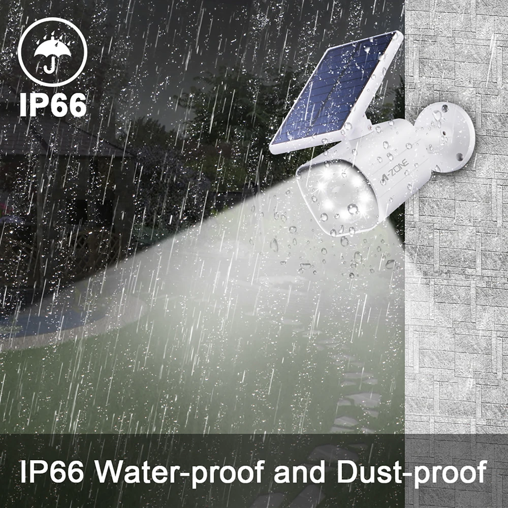 Солнечная зарядка Водонепроницаемый IP66 ПИР детектор движения светодиодный