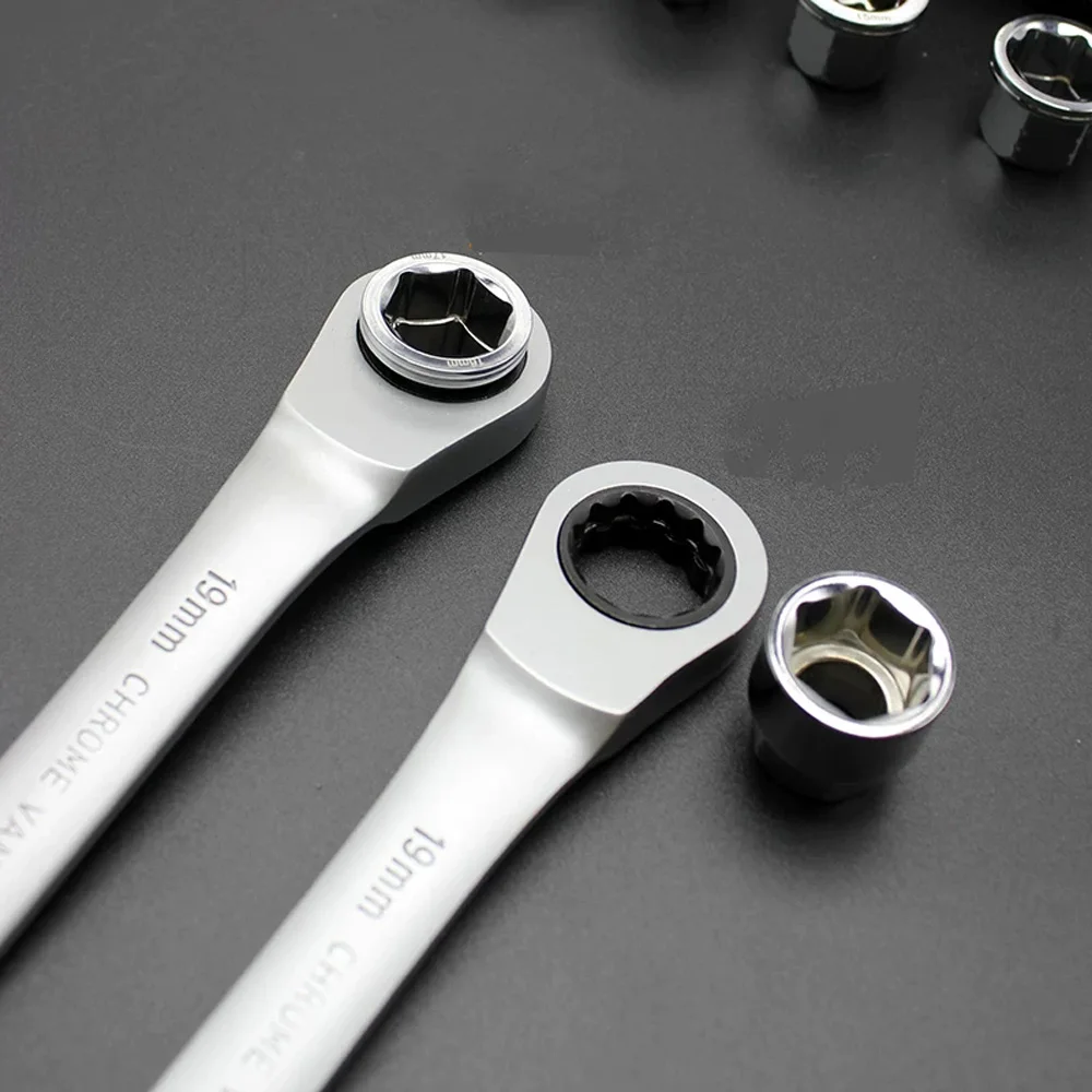 13 в 1 трещотка troque wrenchset 6-19 мм Многофункциональный ремонтный набор инструментов 72 зубчатый гаечный ключ