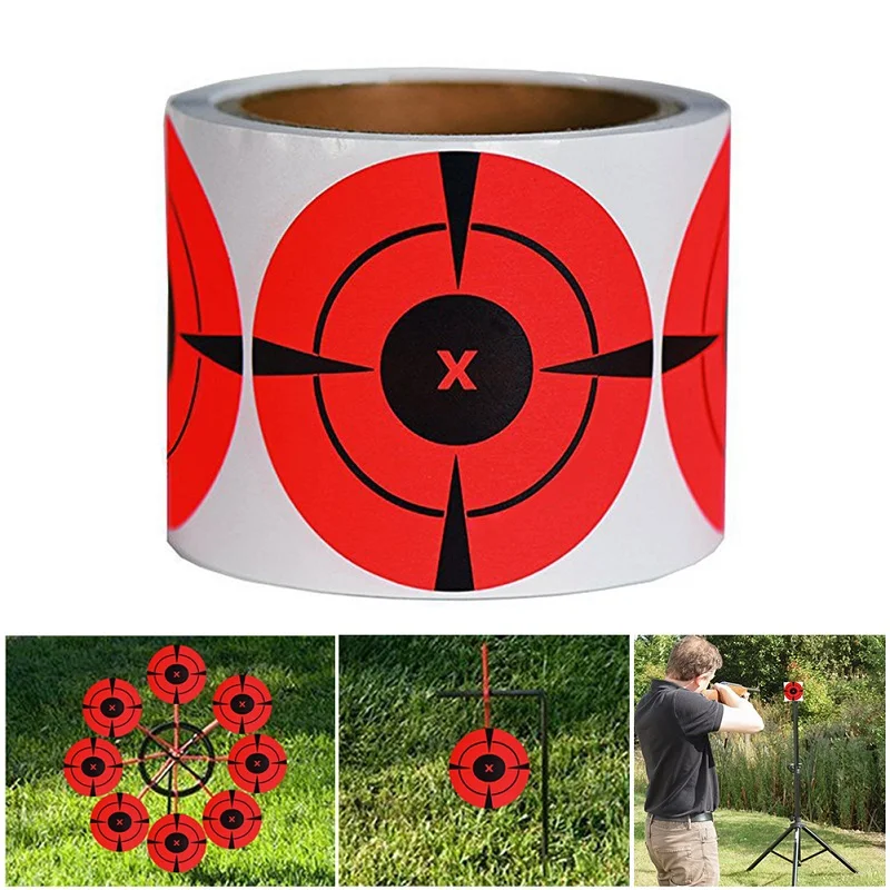 

125pcs Shooting Target Adhesive Shoot Targets Splatter Reactive Sticker for Archery BowHunting Shooting Practice Training Target