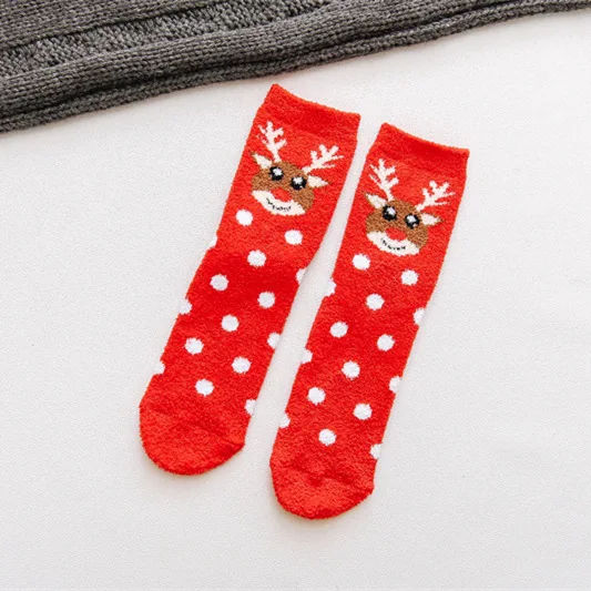 1 пара новогодних Хлопковых Носков подарок рождественские украшения 2020 года для