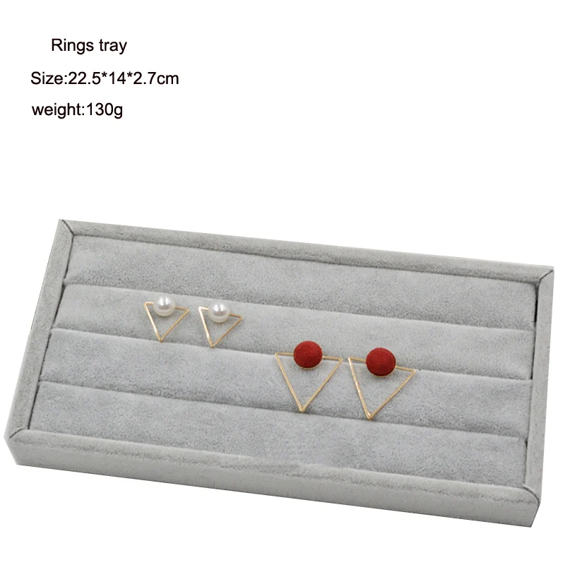 

2021 Boite a Bijou Tray Ring Jewelry Display Organizer Case Holder Necklace Earrings Storage Box Showcase Jewelry Stand Holder