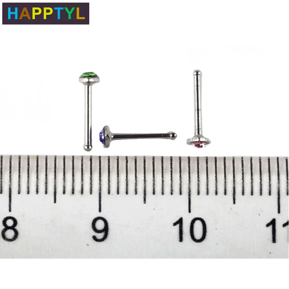 HAPPTYL 60 шт./компл. хирургическая сталь имитация стразы шпильки для пирсинга