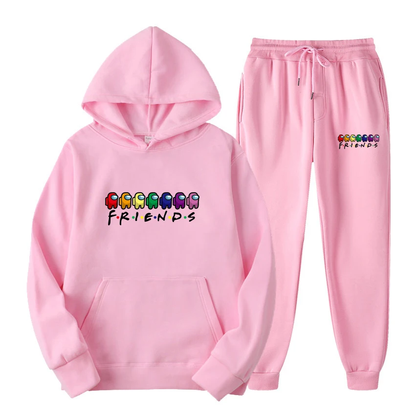 

New Men's Hooded Casual Pants Suit Autumn and Winter Sportswear Pullover Hoodie + Sweatpants Jogging Men's S-3XL Sports Suit