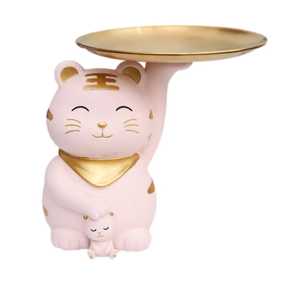 

Лоток для хранения с мультяшным тигром, поднос для поделок из смолы, новинка, фигурка, украшение, держатель для мелочей, лоток для безделушек...