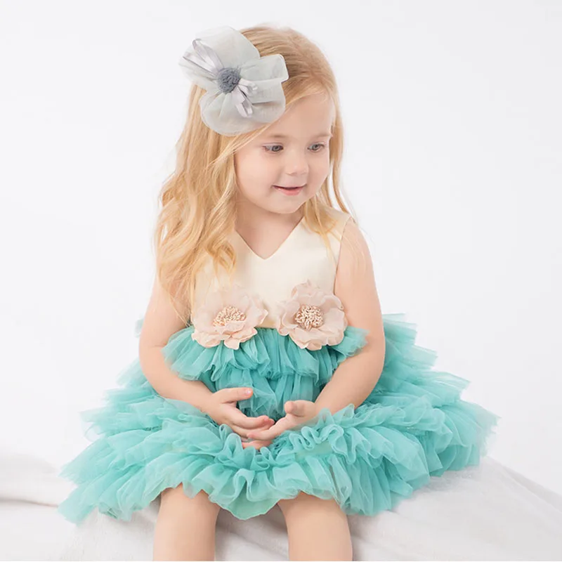 

PLBBFZ платье с фатином для маленьких девочек для девочек 1st на первый день рождения, вечерние платья с кружевной юбкой-пачкой крещение новорож...