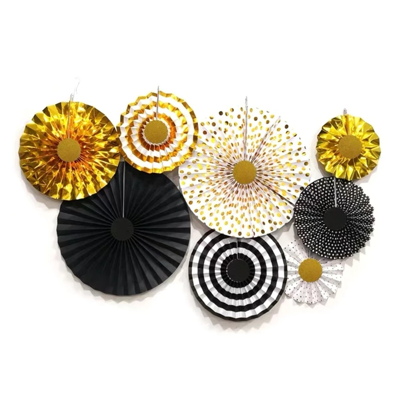 

8pcs/set Twisted Paper Fans Hanging Pinwheels Birthday Wedding Party Decoration 67JB