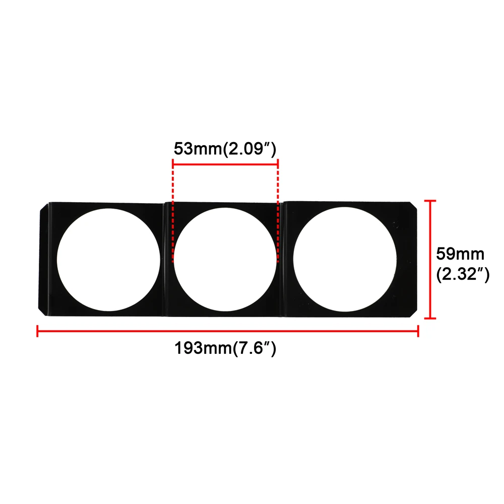 52 мм 3 отверстия один DIN радио слот Pod тройной Датчик метр Панель Крепление