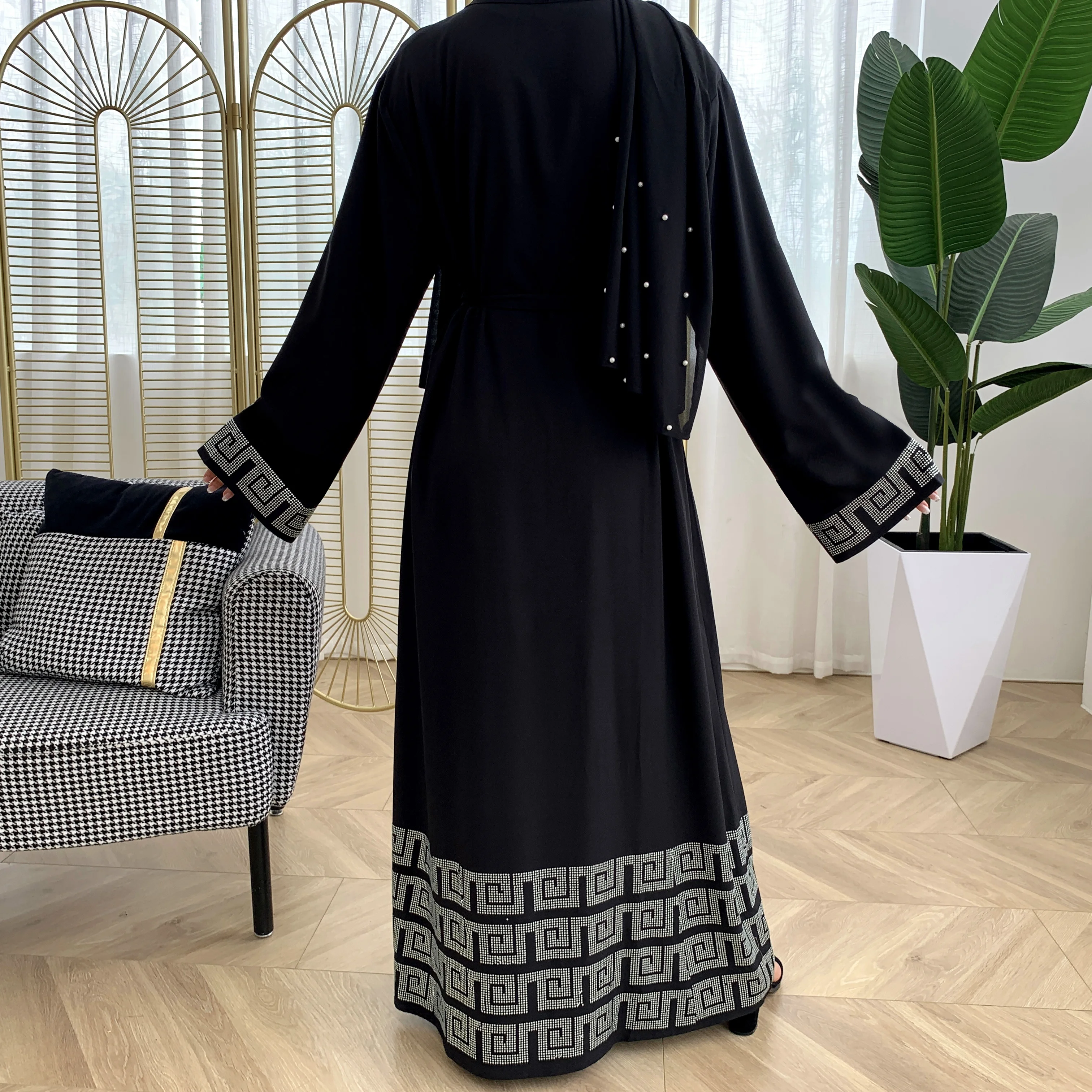 Новинка 2020 мусульманская модная женская Abaya Дубай размер Средний Восток арабский
