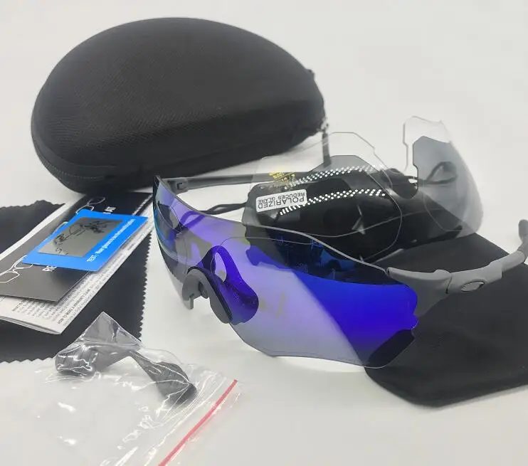 3 Lens Polarized 02 Поляризационные очки с 3 линзами для горной дороги, гоночного велосипеда, спортивные очки для бега, езды на велосипеде, солнцезащитные очки для мужчин и женщин, велосипедные очки - Цвет: 3 Lens Polarized 02