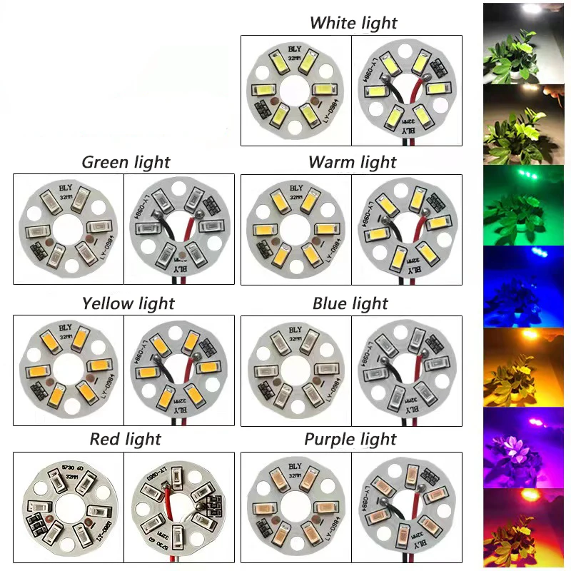 High Brightness LED 5730SMD 3W 5V Color Lamp Bead Light Board Bulb Round Transformation Source Dia 32MM Green Blue Red | Освещение