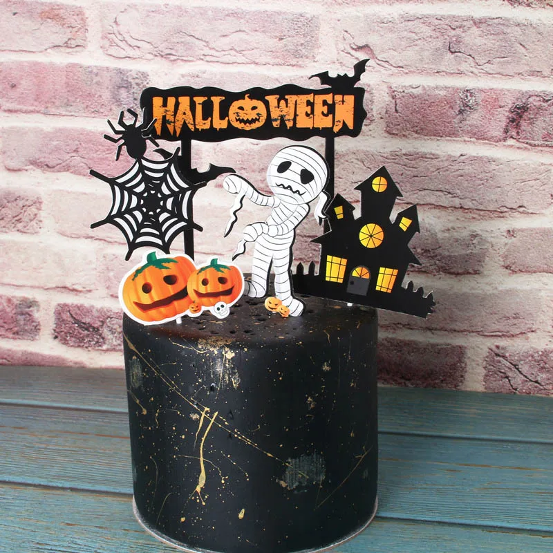 

Halloween Themed Cake Plugin Halloween Cake Decoration Card Parties Atmosphere Baking Decoration