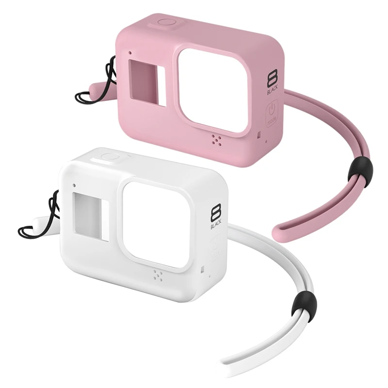2x Мягкий силиконовый чехол для корпуса Gopro Hero 8 защитный аксессуары экшн камеры