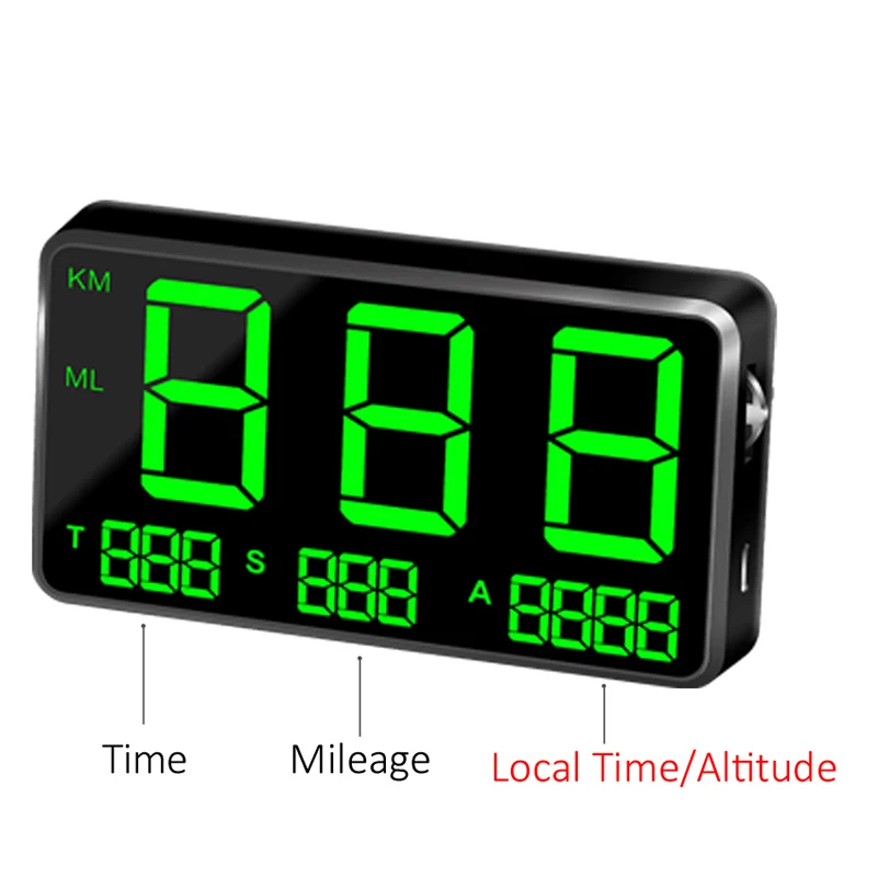 GPS-измеритель скорости 4 5 дюйма одометр пробега Hud-дисплей цифровой автомобильный