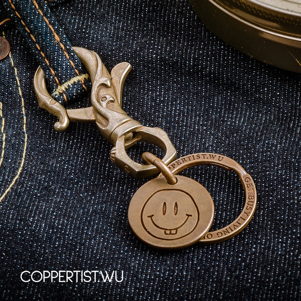 Coppertist. wu бронзовый цветок декоративный узор карабин Омар застежки Поворотный коготь крюк брелок подвеска