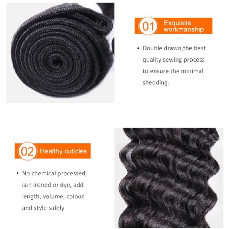 Пряди волос Ruolanni Fashow бразильские пряди с глубокой волной 3/4 8 30 дюймов