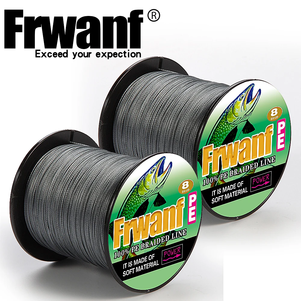 Рыболовная плетеная леска Frwanf 8 плетеных лесок 500 м мультифиламентная для морской
