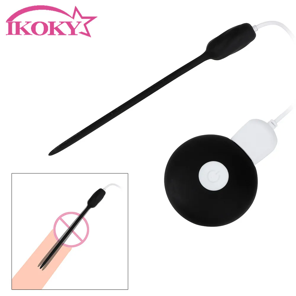 Кольца для пениса IKOKY Plug вибратор 20 частоты силиконовый уретрный фаллоимитатор