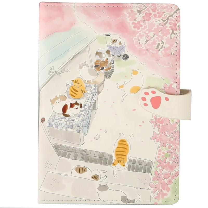 

Cat Notebook With Magnetic Buckle School Supplies Kids Gifts