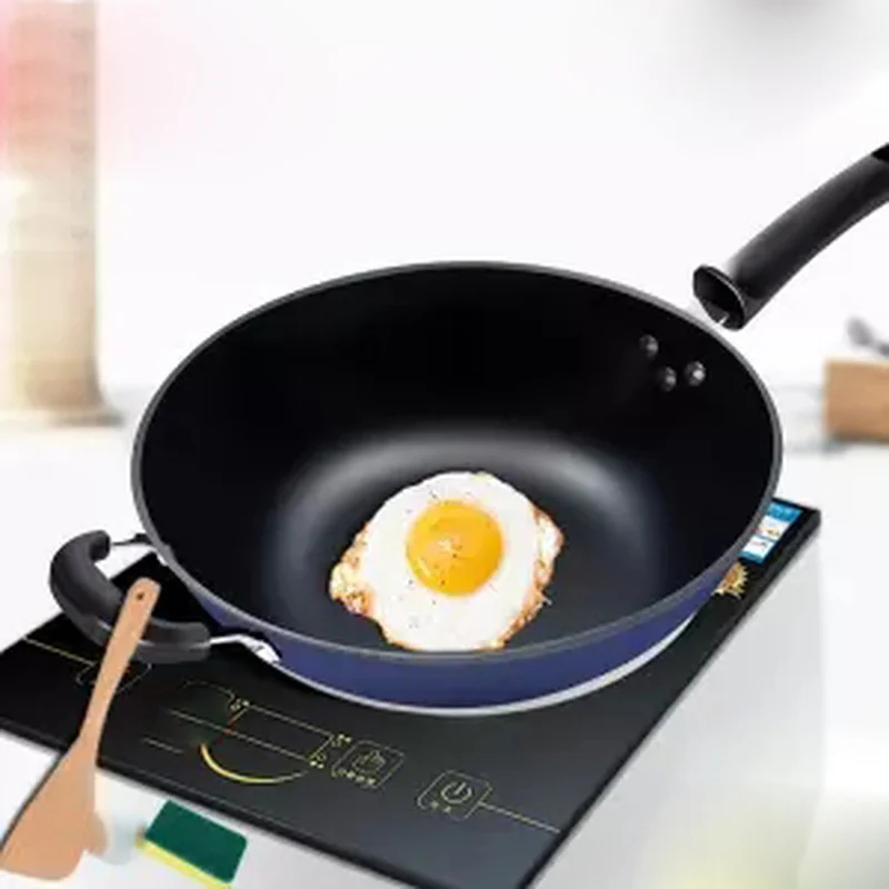 Вок антипригарная сковорода без дыма Индукционная Плита Газовая универсальная