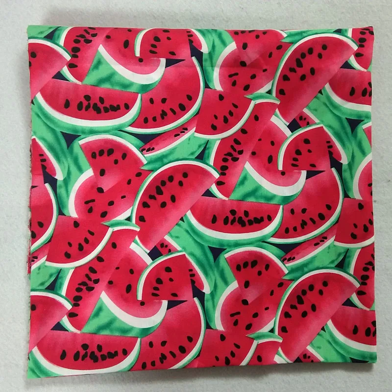50x70 см свежий Watermelom с фруктовым принтом хлопчатобумажная ткань фрукты ткань Лоскутная платье домашний декор
