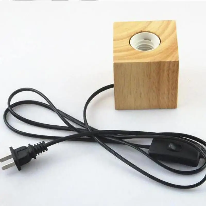 Деревянная настольная лампа Эдисона настраиваемая 40 Вт для чтения украшения