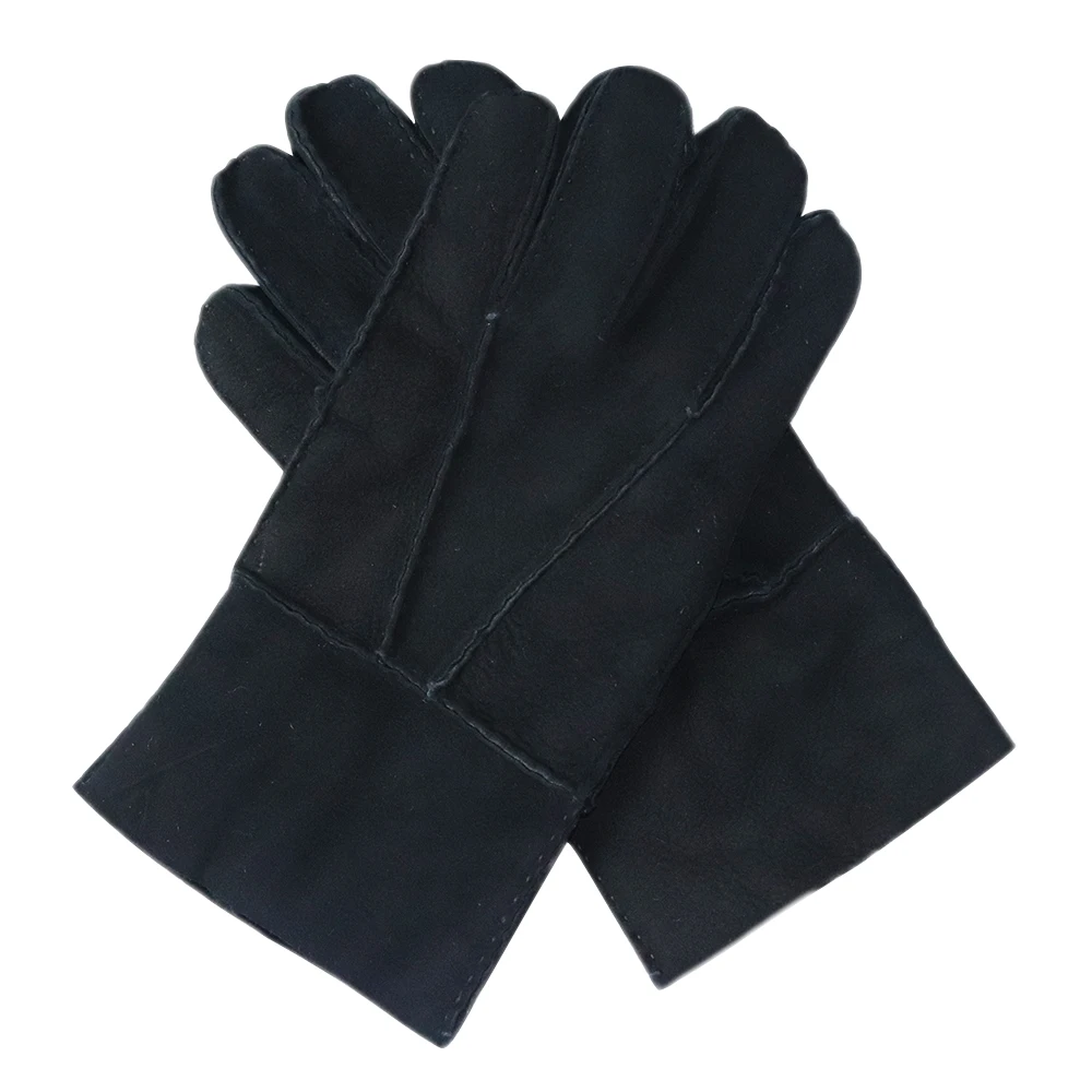 Зимние кожаные перчатки теплые мужские из овечьей кожи действительно овечья