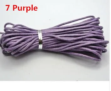 Purple 30meter Оптовые цены 30 метров вощеный хлопок Бисероплетение Шнур 1,5 мм украшения браслет ожерелье diy Аксессуары - Цвет: Purple 30meter