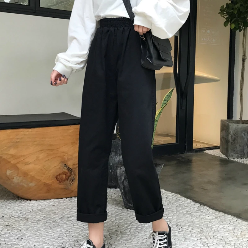 Брюки женские повседневные в Корейском стиле модные Универсальные брюки чистого