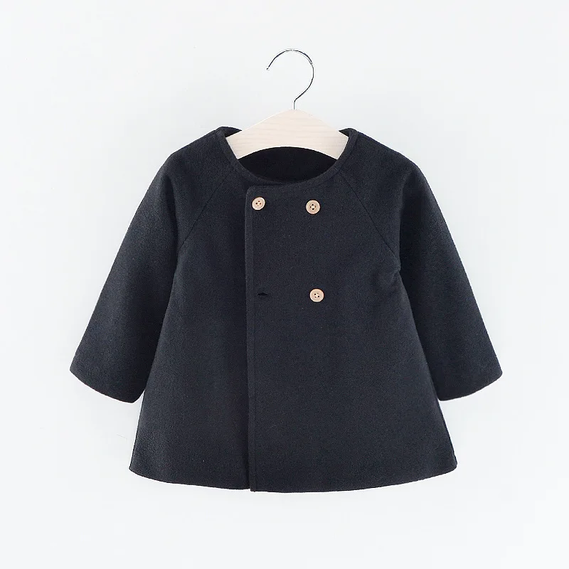 

Baby Girl Coat Winter New Fashion Woolen Coat for Girls Autumn Jacket Warm Long Outerwear Children Windproof Newborn Baby Coats