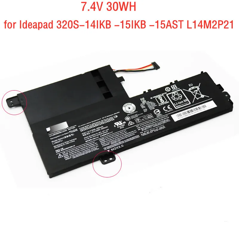 

30WH Genuine L14M2P21 Laptop Battery For Lenovo Ideapad 320S-14IKB 320S-15ABR 320S-15AST
