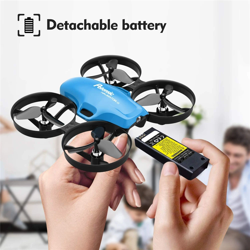 Potencisic-Mini Dron de control remoto A30W para ni&ntilde;os, cuadric&oacute;ptero con c&aacute;mara HD de 720P, bot&oacute;n de despegue, configuraci&oacute;n de ruta de aterrizaje, Avi&oacute;n de juguete-5