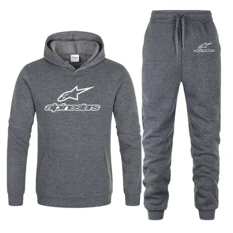 

Men's Hoodie Trouser Set Alpinestar Sportswear Tracksuit Men's Pullover Sweatshirtr Hoodie + Sports Pants Jogging Men's Hoodie