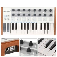 midi controller worlde 25 note velocity sensi keyboard drum pad mini 25 key ultra portable usb midi keyboard controller