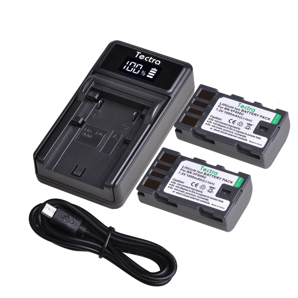 

BN-VF808U BN-VF808 BNVF808 Camera Battery + LED USB Fast Charger for JVC GZ-HD7 GZ-MG575 GZ-MG555 GR-D750 GR-D760 Camera
