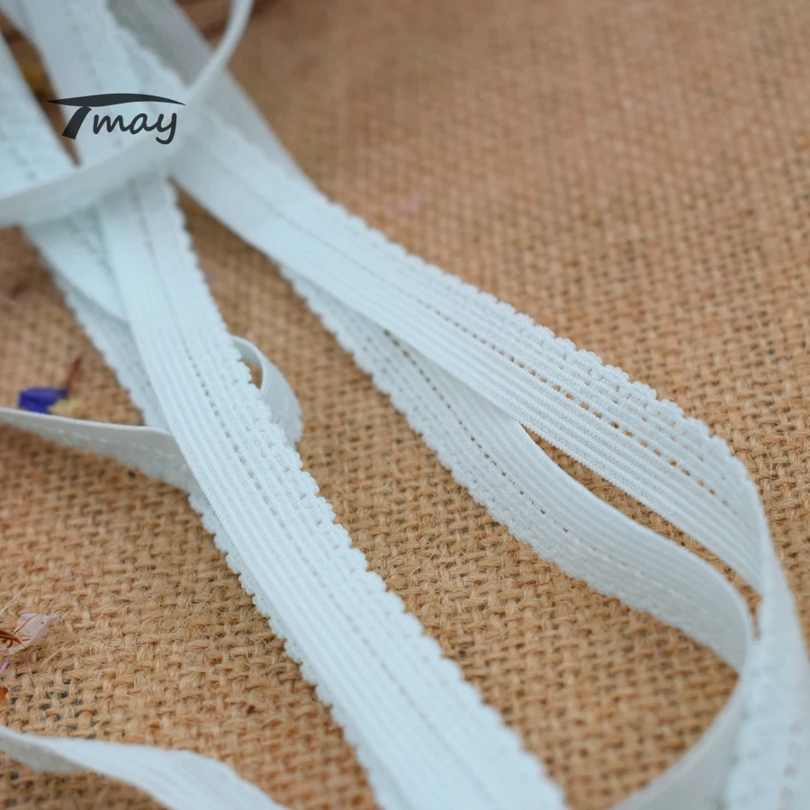 Светлые мягкие эластичные ленты #1551 8 ярдов/партия кружевная отделка эластичная