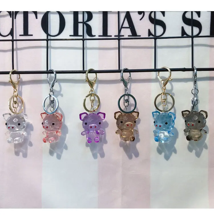 INS мультяшный акриловый брелок креативный свинья мужской и женский