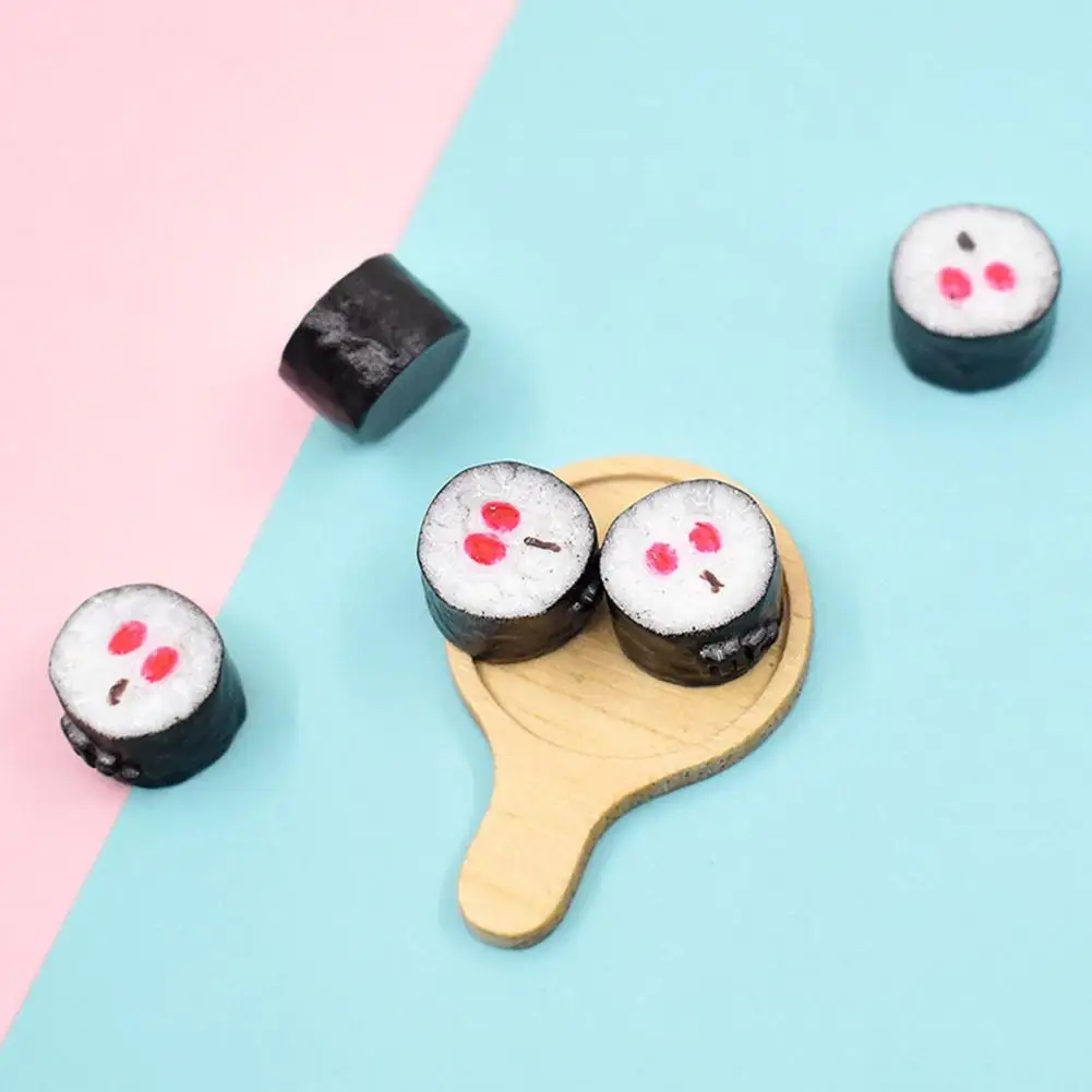 

3Pcs Simulation Sushi 3D Pretend Play Toy Doll House Kitchen Miniature Food Simulation Model DIY Crafts Phone Shell Patch Arts