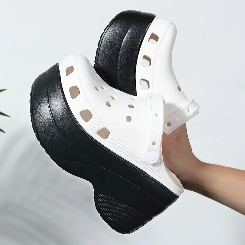 

High Heels Women Sandals Clogs 10cm Heighten Increasing Fashion Female Slippers Summer Lady Sandal Shoes for Women Sandalias