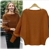 thick knitted tops jumper autumn winter casual pullovers sweaters women long sleeve big loose sweater