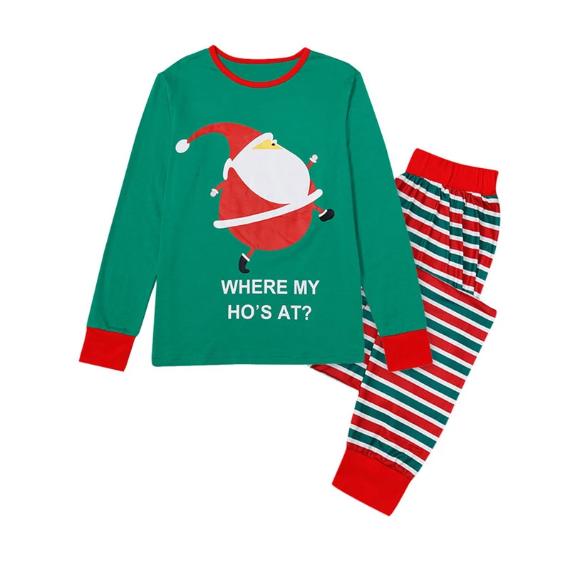 Family Matching Christmas Pajamas Set Xmas Cartoon Santa Claus Print Adult Men Women Kid Sleepwear Look Nightwear Clothes | Мать и