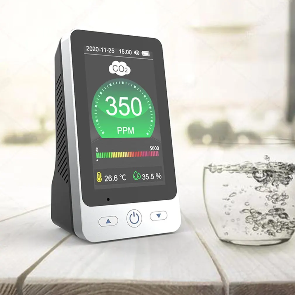 

Gas Detector Analyzer Air Quality Monitor CO2 Meter Carbon Dioxide Detector Temperature Humidity Monitor CO2 PPM Detection
