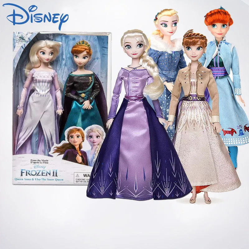

Disney Toys Frozen 2 Elsa Ann Princess Handmade Action Figure Doll Toys With Accessories Girl Series Dolls Children's Gifts