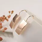 Модные длинные квадратные глянцевые серьги для женщин 585 розовое золото классические простые висячие серьги винтажные Свадебные украшения