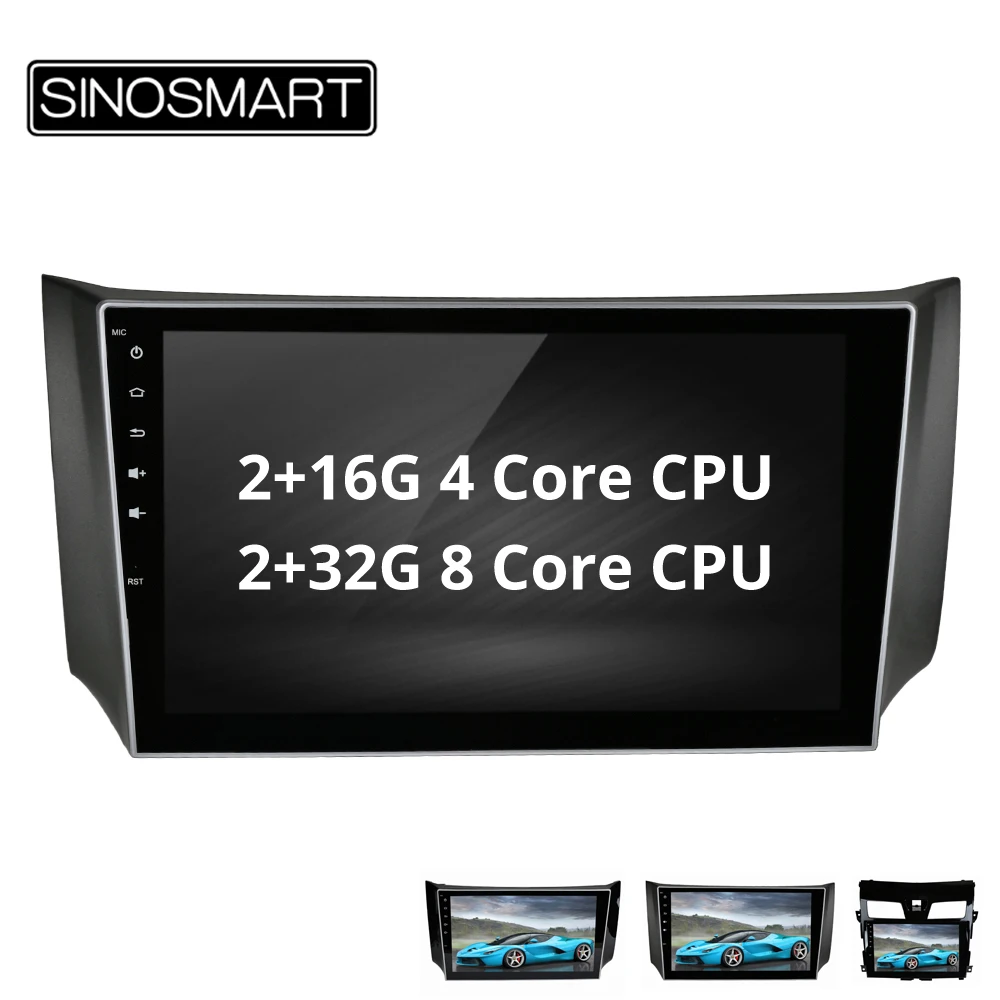 SINOSMART 4/8 ядро Процессор, 2G Оперативная память 9 дюймов Android 8,1 автомобиля gps навигации аудио для Nissan Sylphy 2012 /Teana/Altima 2013